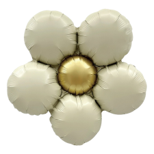 Standard Satin Ivory Gold Daisy Flower folijski balon 38 cm