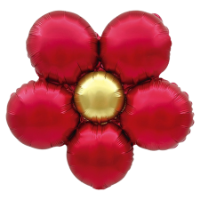 Standard Satin Red Daisy Flower folijski balon 38 cm