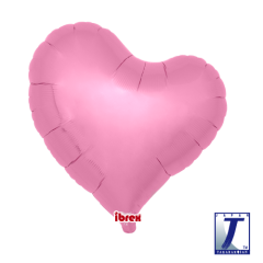 Mini Ibrex "Sweet" Srce Metallic Pink folijski balon na štapiću