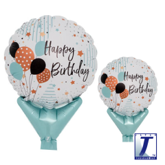 Mini balon Topper Happy Birthday 10cm