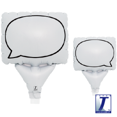 Mini Upright RectangleMessage Card folijski balon na štapiću