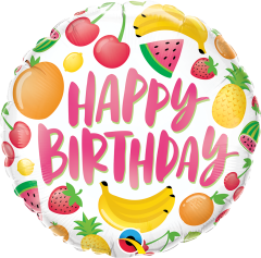 Standard Bday Fruits folijski balon