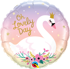Standard Oh Lovely Day Swan folijski balon
