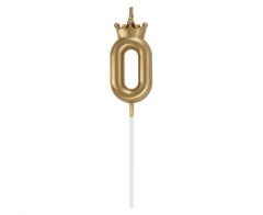 Svjećica Champagne Gold s krunicom broj 0