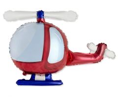 Maxi Baby Helicopter Red folijski balon 89x75 cm