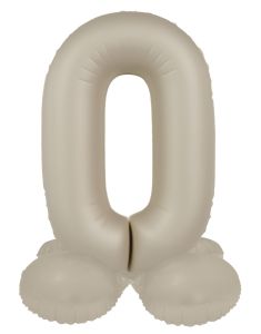 Mini folijski balon broj 0 Creamy Latte