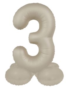 Mini folijski balon broj 3 Creamy Latte