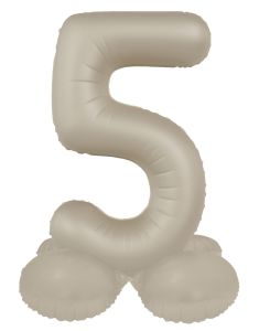 Mini folijski balon broj 5 Creamy Latte