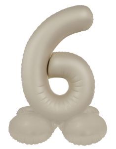 Mini folijski balon broj 6 Creamy Latte
