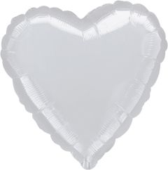 Standard Srce Metallic Silver folijski balon