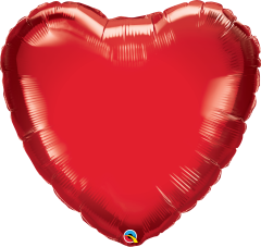Maxi Srce Ruby Red folijski balon 36"