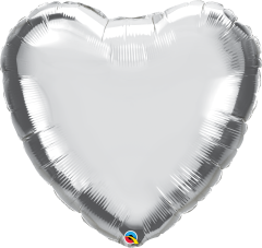 Maxi Srce Silver folijski balon 36"