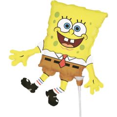 Mini Sponge Bob folijski balon na štapiću