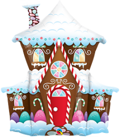 Maxi Decorated Gingerbread House folijski balon