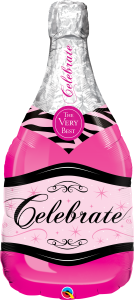 Maxi Celebrate Pink Bubbly Wine folijski balon