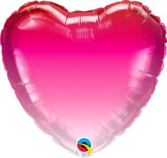 Standard Pink Ombre Heart folijski balon