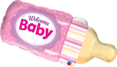 Maxi Welcome Baby Bottle Pink folijski balon