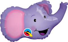 Mini Elated Elephant folijski balon na štapiću