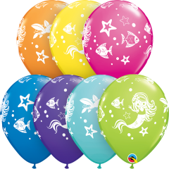 Lateks baloni 28cm Merry Mermaid&Friends Special Ast 