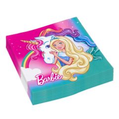 Barbie & Jednorog salvete 33x33 cm
