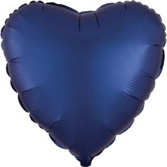 Standard Silk Lustre Navy Srce folijski balon