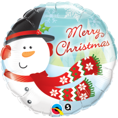 Standing Merry Christmas Snowman folijski balon