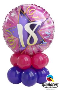 Balonska skulptura 18th Birthday Shining Star Pink