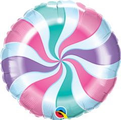 Standard Candy Pastel Swirl folijski balon