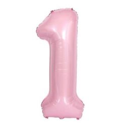 Folijski balon broj 1 Pastel Pink
