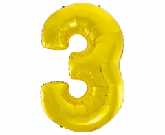 Folijski balon B&C broj 3 Gold