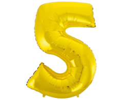 Folijski balon B&C broj 5 Gold