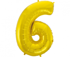 Folijski balon B&C broj 6 Gold