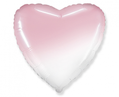 Maxi FX Heart White Pink Ombre Folijski balon