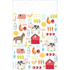 Barnyard Birthday stolnjak 137x243cm