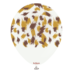 Latex baloni 30 cm Safari Savanna Bianco
