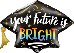Maxi Your Future is Bright Grad Cap folijski balon
