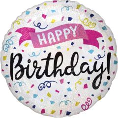 Standard Holographicgraphic Happy Birthday Sparkle folijski balon