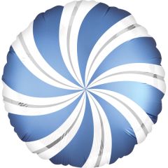 Standard Satin Infused Azur Candy Swirls folijski balon