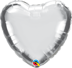 Mini Srce folijski balon na štapiću 22,5cm - Silver