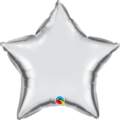 Mini Zvijezda folijski balon na štapiću 22,5cm - Silver