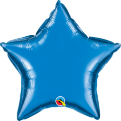 Mini Zvijezda folijski balon na štapiću 10cm - Sapphire Blue
