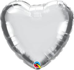 Standard Srce Silver folijski balon