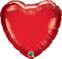 Mini Srce folijski balon na štapiću 22,5cm - Ruby Red