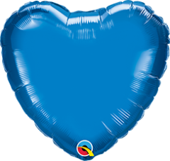 Mini Srce folijski balon na štapiću 10cm - Sapphire Blue