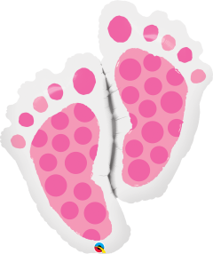 Maxi Baby Feet Pink folijski balon