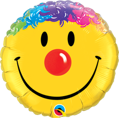 Mini Smile Face folijski balon na štapiću