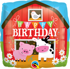Standard Happy Birthday Barnyard folijski balon