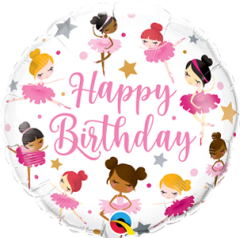Standard 18" Bday Ballerinas folijski balon
