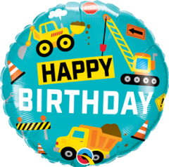 Standard 18" Bday Construction folijski balon