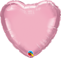 Mini Srce folijski balon na štapiću 10cm - Pearl Pink